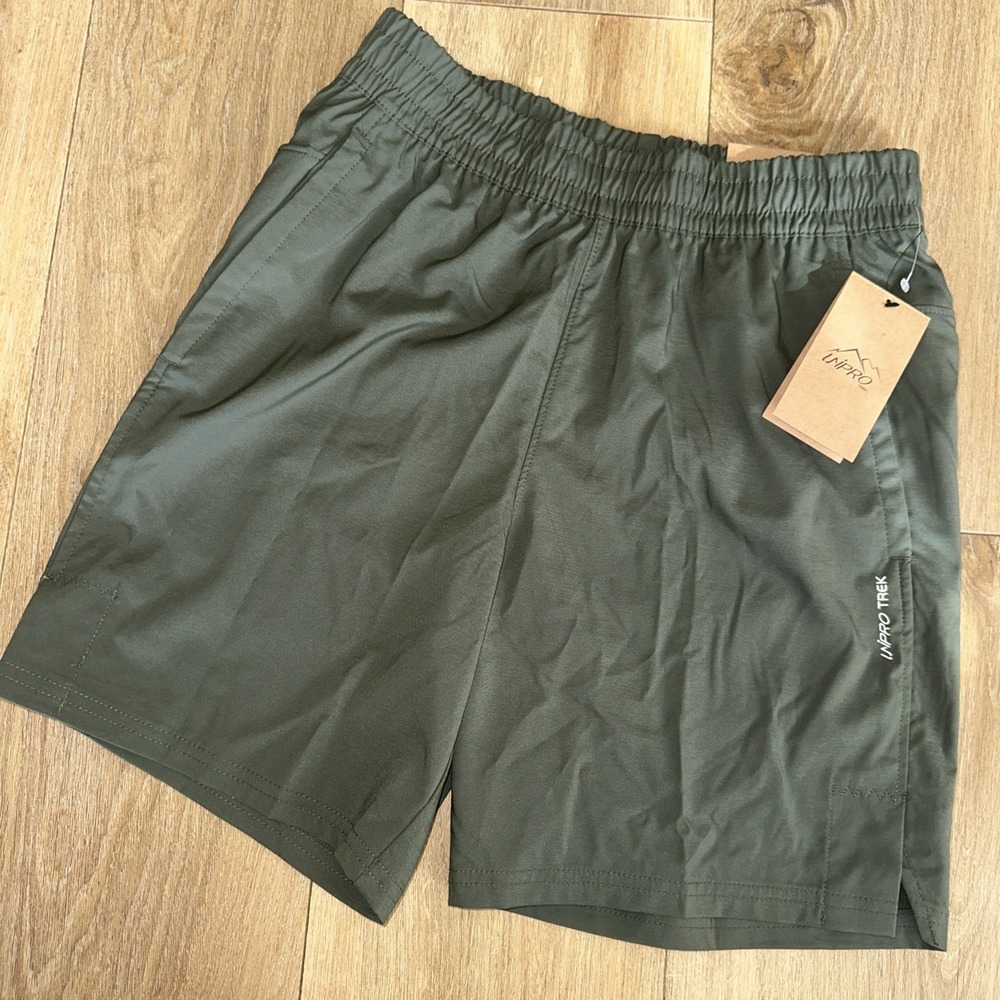 Unipro Trek Shorts Mens‎ Qwick Dry Stretch Outdoor Activewear Green Small